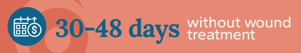 30-48 days without wound treatment