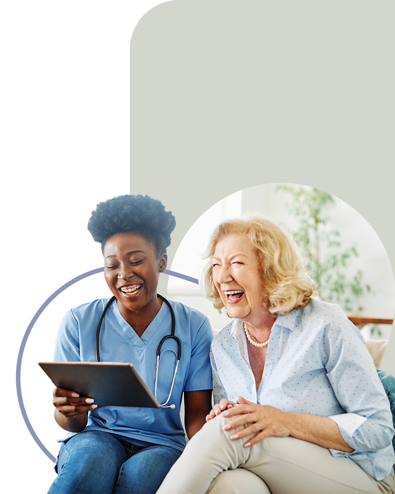 Esperta Health nurse review plan of care with patient